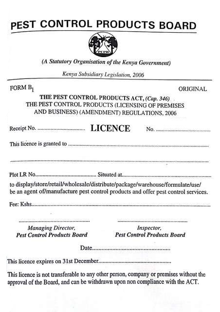 pest control license